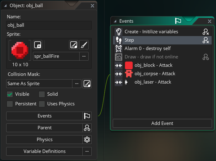 object sceen